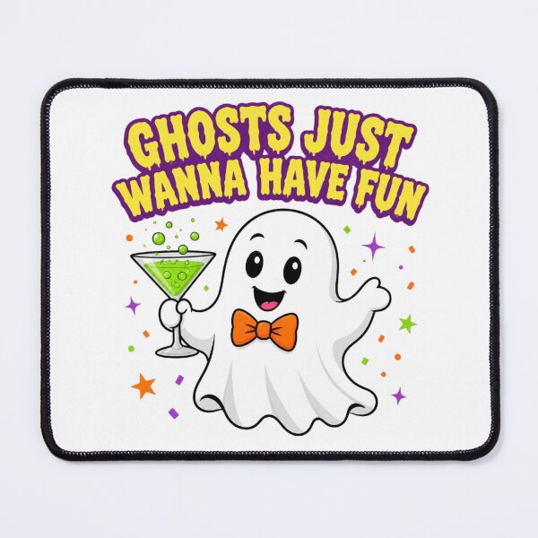 Item preview, Ghosts Just Wanna Have Fun Halloween Ghost designed and sold by OlesiaCraft.