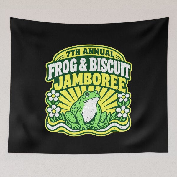 Item preview, Funny 7th Annual Frog & Biscuit Jamboree Art designed and sold by elderberry.