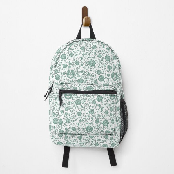 Item preview, Japanese Chin Floral Dog Silhouette in Green designed and sold by WildLakePatterns.