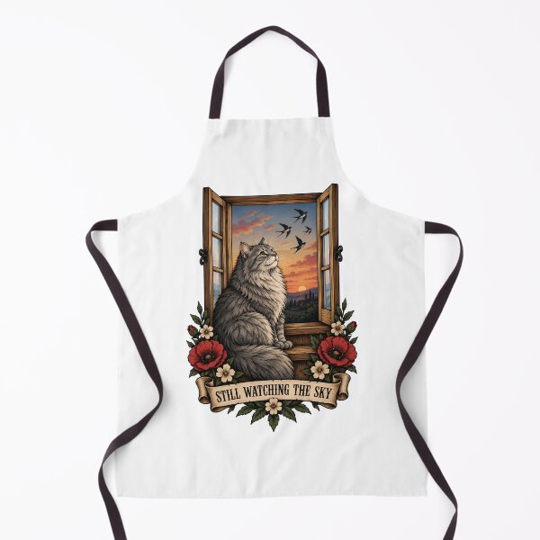 Item preview, Still Watching The Sky Window Cat Art designed and sold by Old's Cool Cat Studio.