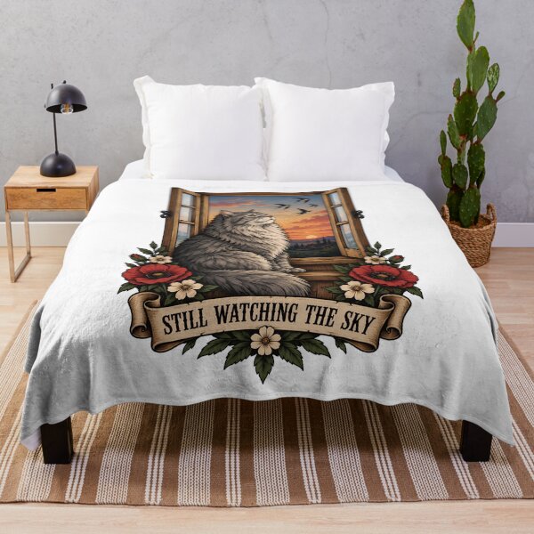 Item preview, Still Watching The Sky Window Cat Art designed and sold by Old's Cool Cat Studio.