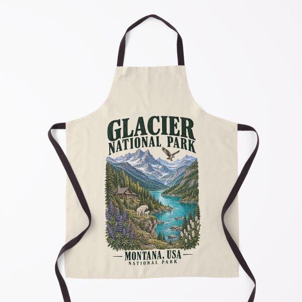 Item preview, GLACIER NATIONAL PARK, MONTANA, USA [Vintage Illustration] designed and sold by elektronen.