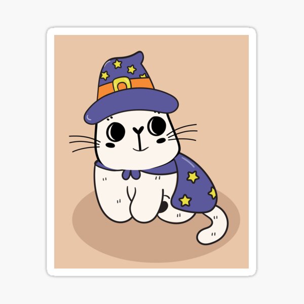 Item preview, White Cat with Magic Costume and Start Pattern designed and sold by AlginaPugachova.