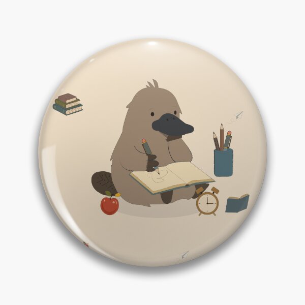 Item preview,  Cute Platypus Character Studying with Pencils and School Supplies designed and sold by TatinkaArtskill.