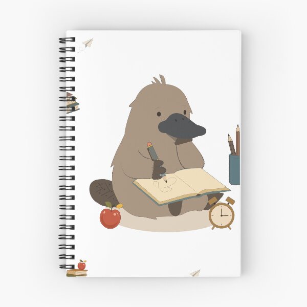 Item preview,  Cute Platypus Character Studying with Pencils and School Supplies designed and sold by TatinkaArtskill.