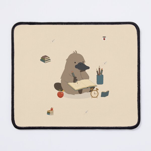 Item preview, Cute Platypus Character Studying with Pencils and School Supplies designed and sold by TatinkaArtskill.