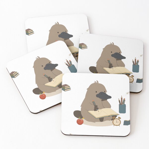Item preview,  Cute Platypus Character Studying with Pencils and School Supplies designed and sold by TatinkaArtskill.