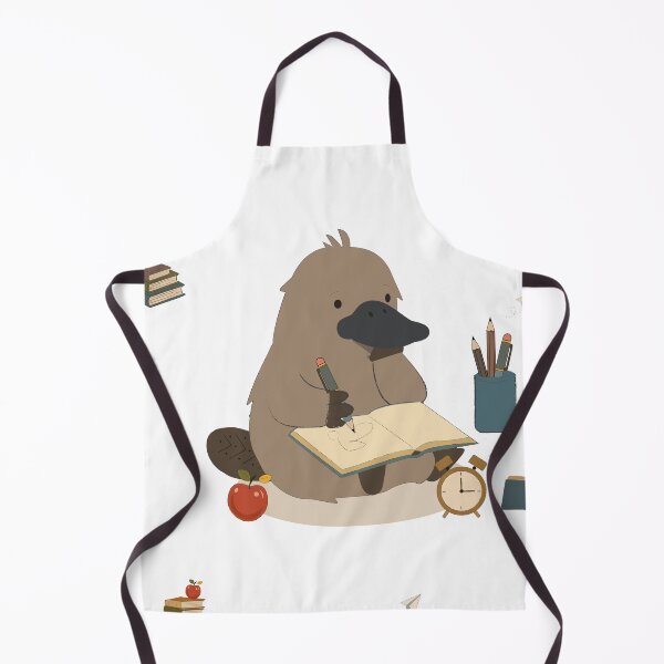 Item preview, Cute Platypus Character Studying with Pencils and School Supplies designed and sold by TatinkaArtskill.