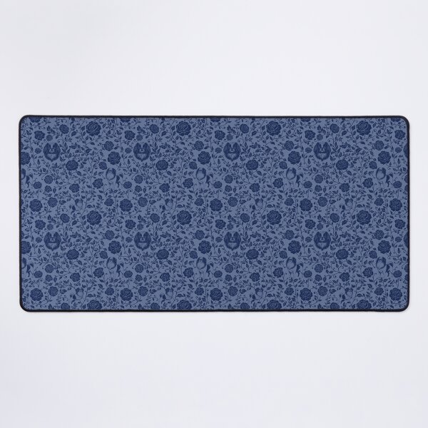 Item preview, Japanese Chin Floral Dog Silhouette in Blue designed and sold by WildLakePatterns.