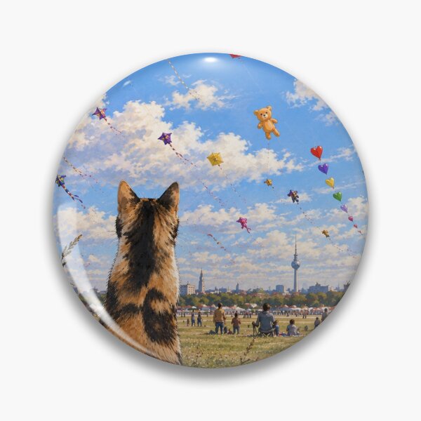 Item preview, Calico Cat at Berlin Kite Festival – Colorful Berlin Art designed and sold by House of Vardit.