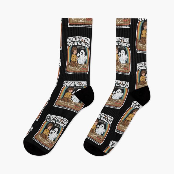 Item preview, Caring For Your Ghost Halloween Retro Graphic designed and sold by Flying Doggo.