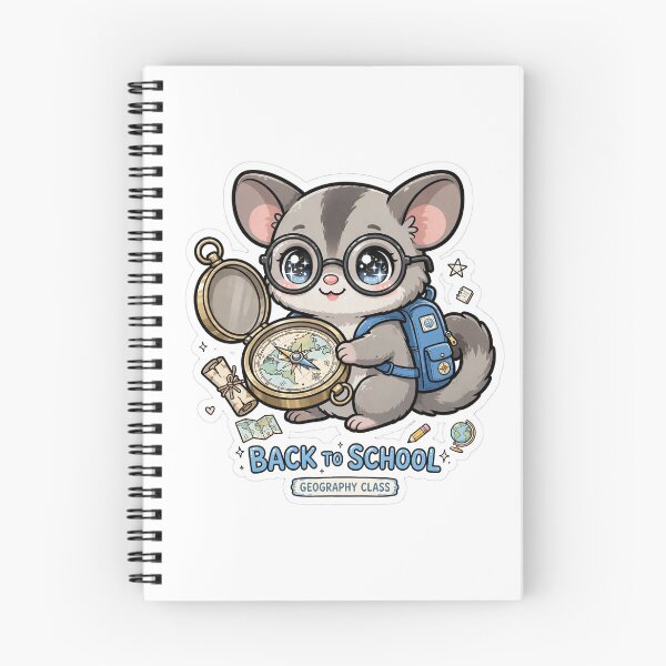 Item preview, Kawaii Sugar Glider Geography Compass Explorer designed and sold by Wildlife-Walk.