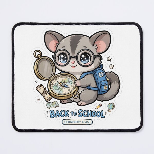 Item preview, Kawaii Sugar Glider Geography Compass Explorer designed and sold by Wildlife-Walk.