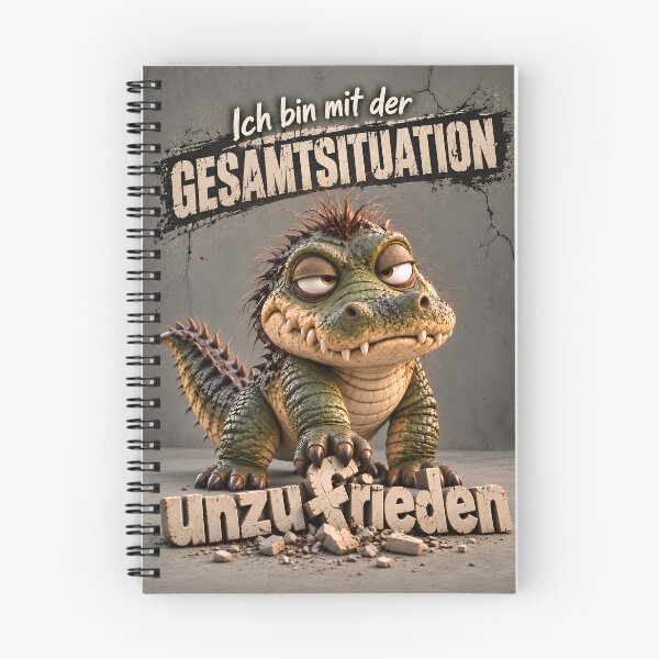 Item preview, I am dissatisfied with the overall situation – funny grumpy crocodile designed and sold by WhimsyArt ○ Studio.