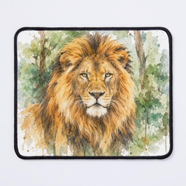 Item preview, Majestic Lioness Watercolor Wildlife Portrait designed and sold by Artdesign17.