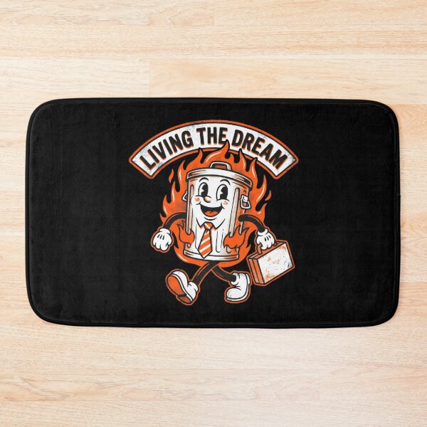 Item preview, Living The Dream - Dumpster Fire Vintage Cartoon Mascot designed and sold by TontikDesign.