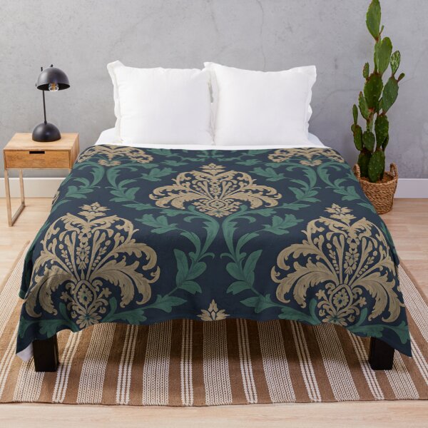 Item preview, Lujoso estampado damasco barroco en oro y esmeraldas designed and sold by ART BOND.
