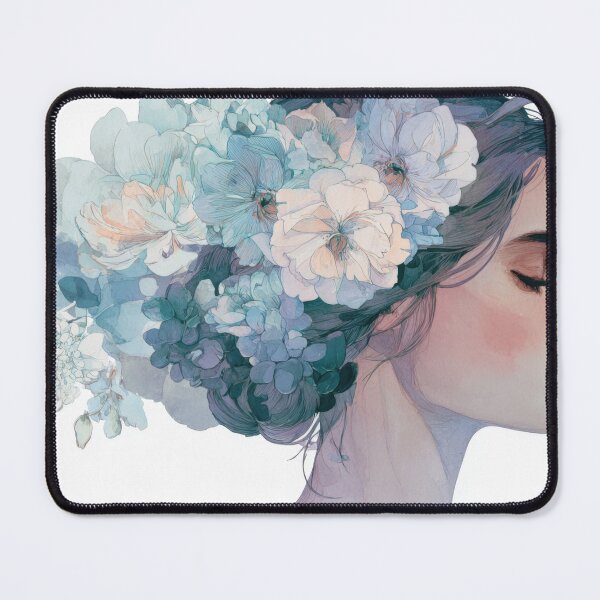 Item preview, Woman with flowers in her hair designed and sold by anytka.