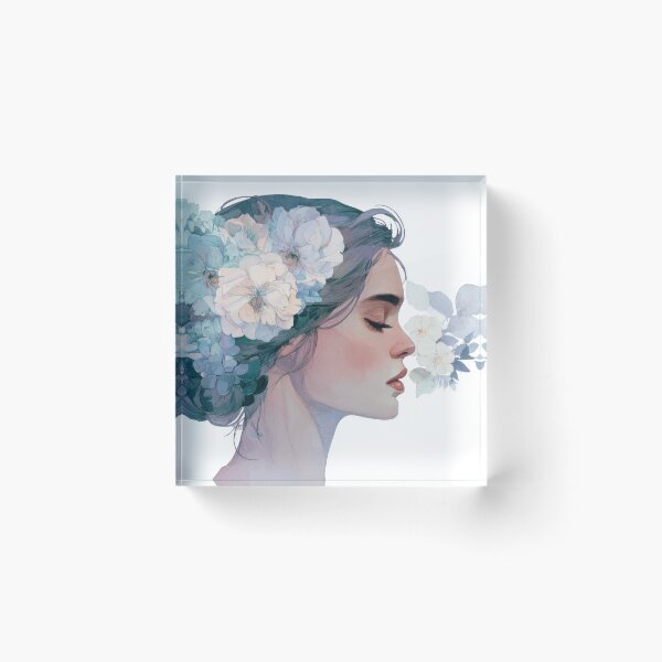 Item preview, Woman with flowers in her hair designed and sold by anytka.