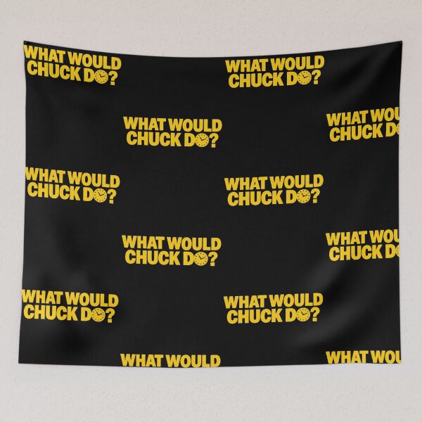 Item preview, What Would Chuck Do Funny Chuck Norris Clock Quote designed and sold by Mind-Drift.