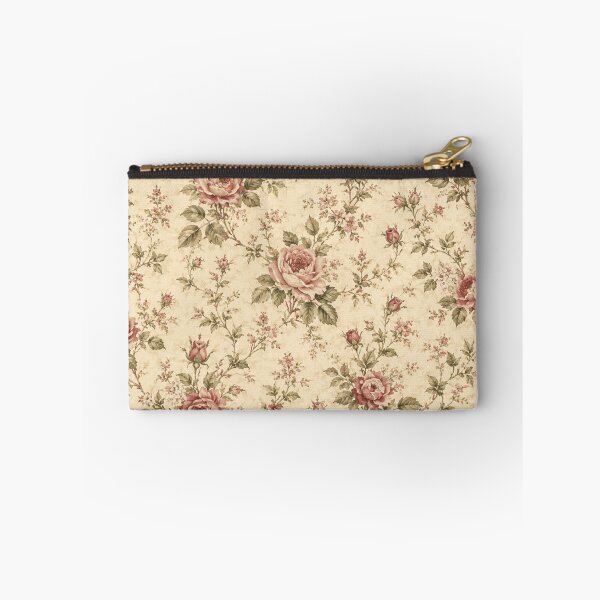 Item preview, Antique Rose Cream Vintage Floral Cottage Pattern designed and sold by FairyArtCottage.