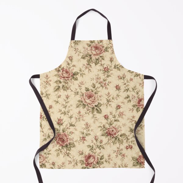 Item preview, Antique Rose Cream Vintage Floral Cottage Pattern designed and sold by FairyArtCottage.