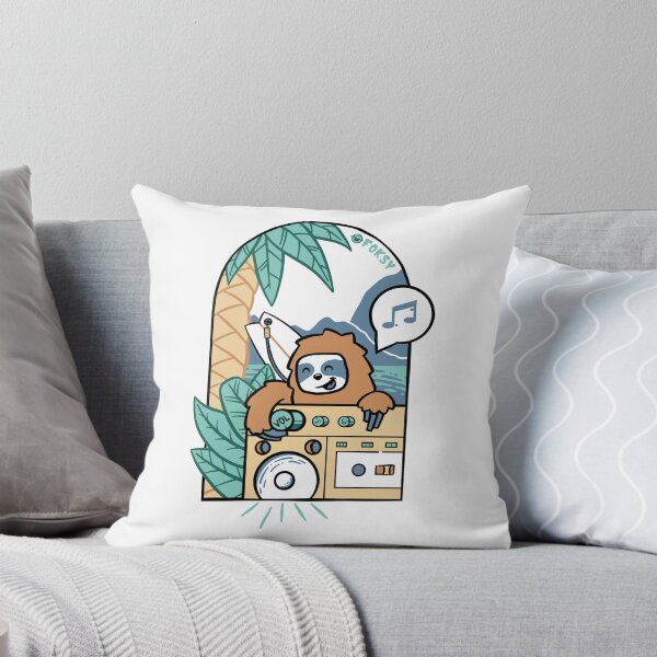 Item preview, Sloth Pumping Fat Beats on the Coast designed and sold by Foksy Art.