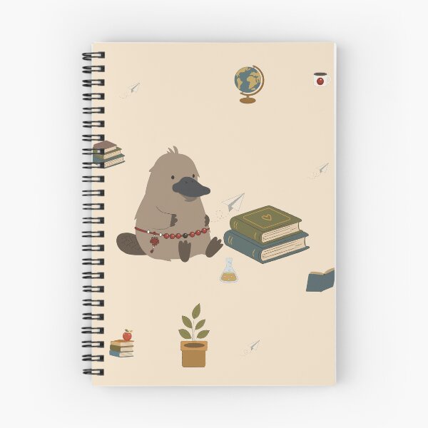 Item preview, Cute Platypus Character with Books and School Supplies designed and sold by TatinkaArtskill.