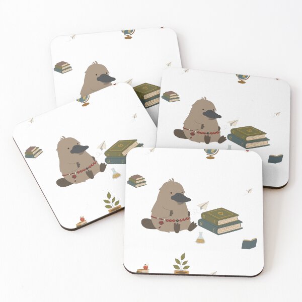 Item preview, Cute Platypus Character with Books and School Supplies designed and sold by TatinkaArtskill.