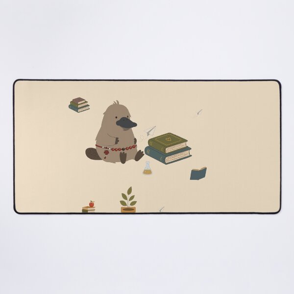 Item preview, Cute Platypus Character with Books and School Supplies designed and sold by TatinkaArtskill.