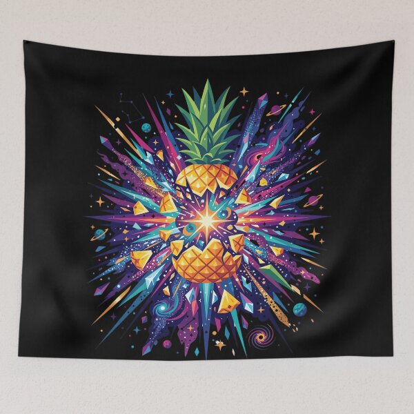 Item preview, Psychedelic Galactic Pineapple Supernova Burst designed and sold by vienaphi.
