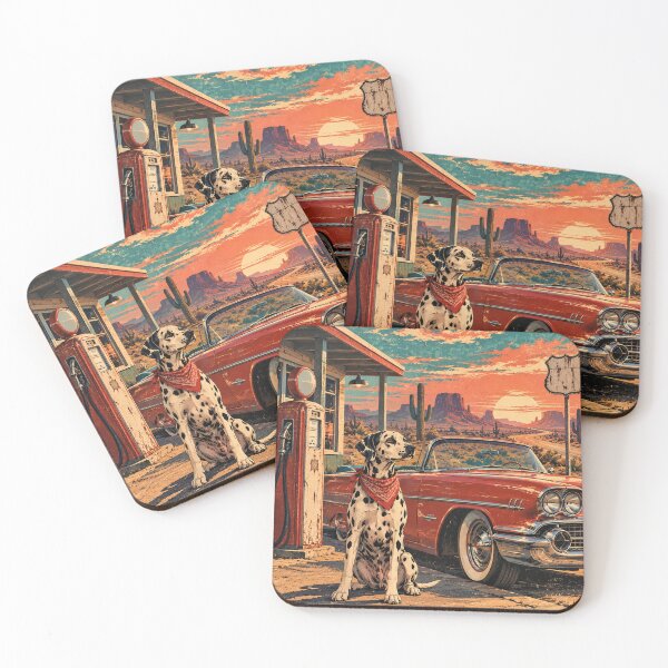 Item preview, Dalmatian Retro Desert Road Trip designed and sold by A Light Worker.