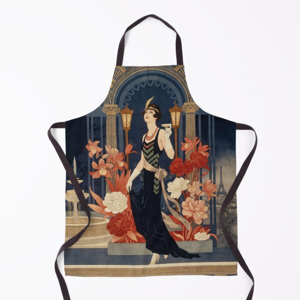 Item preview, Art Deco Parisian Night Garden 1920s French Fashion Plate Print designed and sold by Tamas Das.