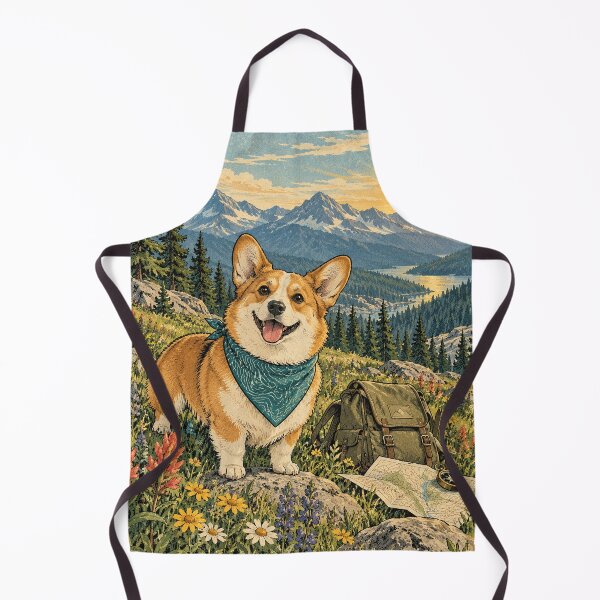 Item preview, Corgi Wildflower Mountain Adventure designed and sold by A Light Worker.