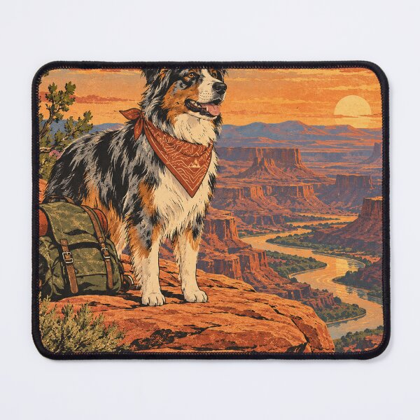 Item preview, Australian Shepherd Canyon Sunset Adventure designed and sold by A Light Worker.