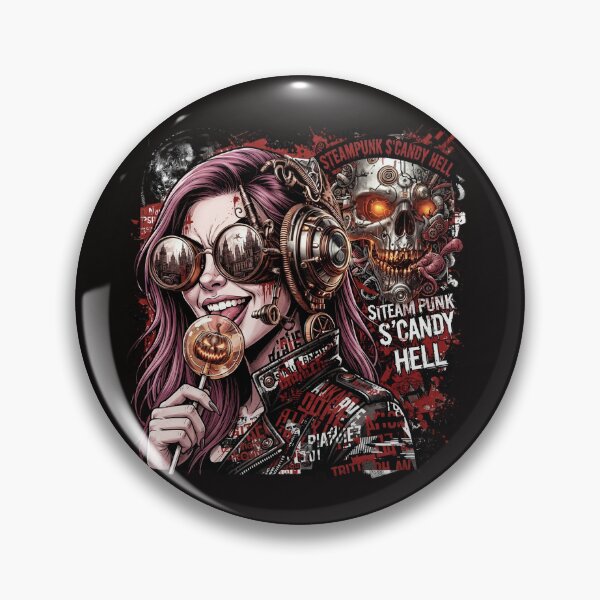 Item preview, Halloween Cyberpunk Candy Skull Pumpkin Witch designed and sold by Voodoo Store Paranormal Collections.