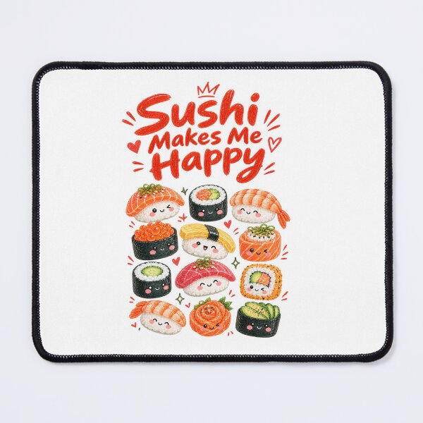 Item preview, Sushi Makes Me Happy Cute Watercolor Sushi designed and sold by Verycutethings.