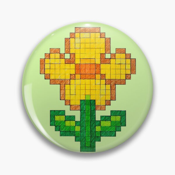 Item preview, Hand Drawn Yellow Pixel Flower designed and sold by Shift-Tab.