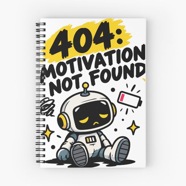 Item preview, 404 Motivation Not Found Funny Robot designed and sold by DesignGraphica.