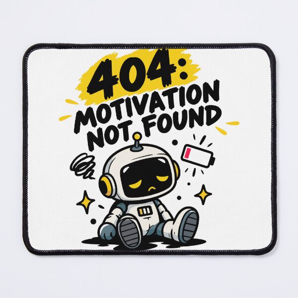 Item preview, 404 Motivation Not Found Funny Robot designed and sold by DesignGraphica.