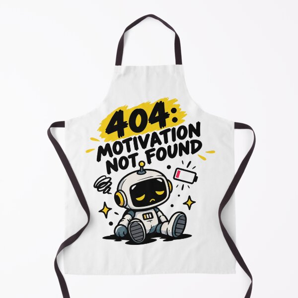 Item preview, 404 Motivation Not Found Funny Robot designed and sold by DesignGraphica.