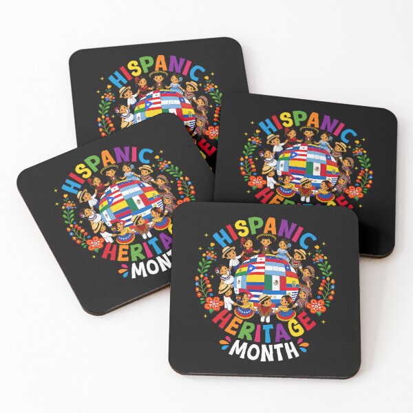 Item preview, Hispanic Heritage Month Flags Kids Cultural Celebration designed and sold by Glow-Paw-Studio.