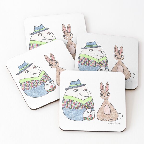 Item preview, Easter Egg Dad with Child & Easter Bunny - Osterei Papa mit Kind & Hase designed and sold by Anke‘s Bazaar.