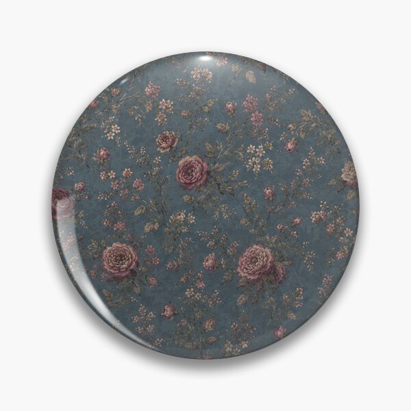 Item preview, Dark Cottage Rose Vintage Floral Pattern designed and sold by FairyArtCottage.