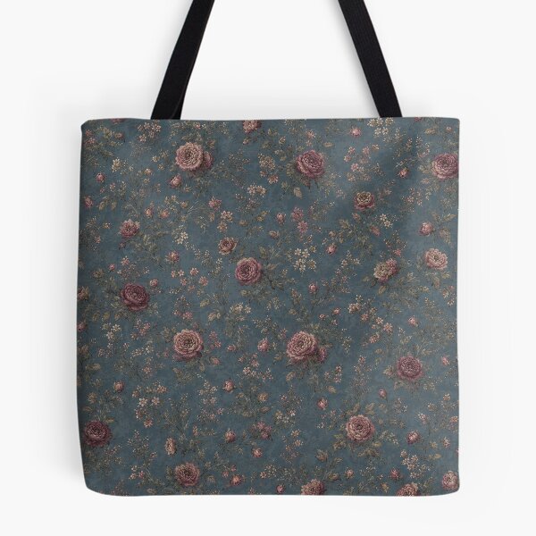 Item preview, Dark Cottage Rose Vintage Floral Pattern designed and sold by FairyArtCottage.