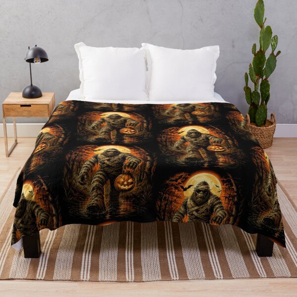 Item preview, Mummy Bigfoot Jack O Lantern Halloween Moonlit Swamp designed and sold by OddPopARt.