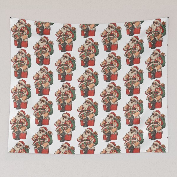 Item preview, Cool Santa on Vacation – Funny Retro 90s Christmas T-Shirt designed and sold by CPADesign.