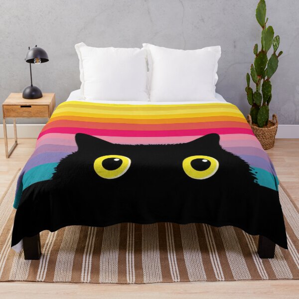 Item preview, Black cat over stripes designed and sold by anytka.