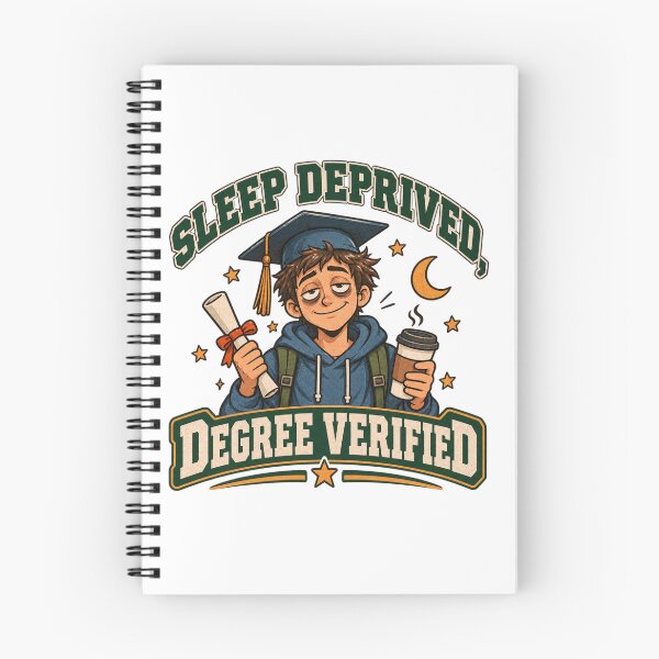 Item preview, Sleep Deprived Degree Verified – Funny College Student T-Shirt designed and sold by Print-Mingle01.