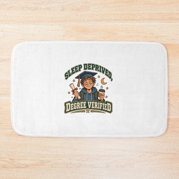 Item preview, Sleep Deprived Degree Verified – Funny College Student T-Shirt designed and sold by Print-Mingle01.